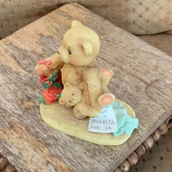 Cherished Teddies Jacob, Christmas Figurine, w Stocking, teddy bear & list - Picture 5 of 6